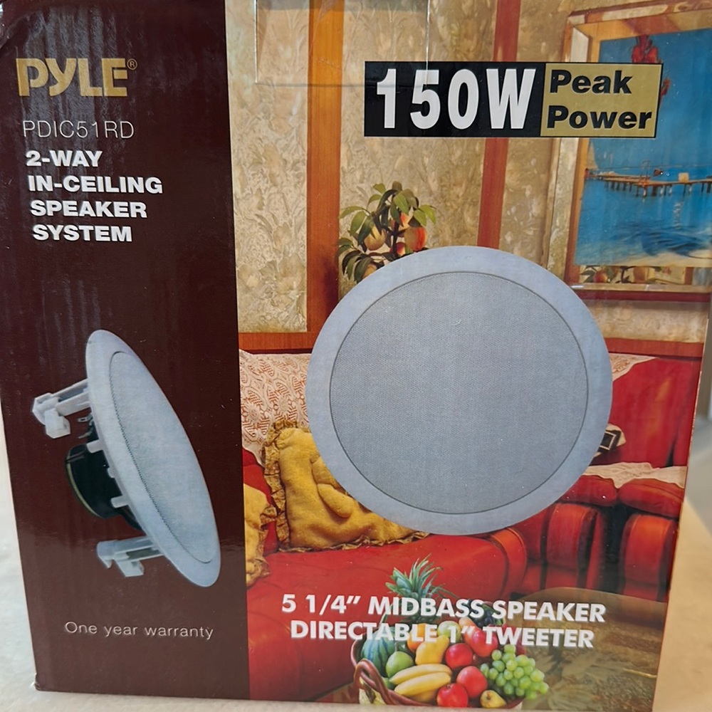Pyle 2-Way In-Ceiling Speaker System 150W Peak Power